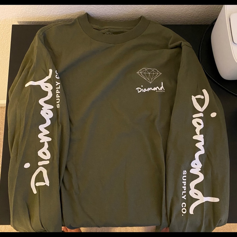 Diamond Supply Co. Olive Green Long Sleeve Tee